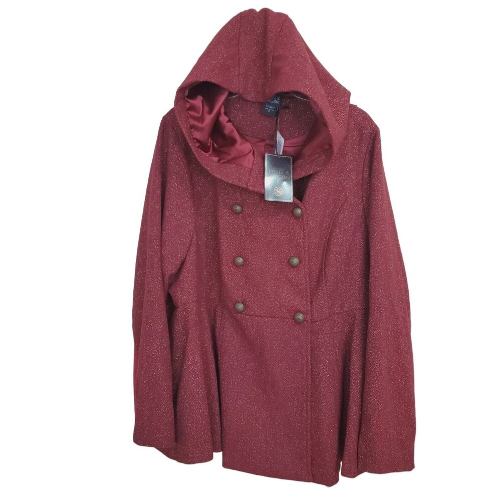 Torrid House of The Dragon Coat 3 3X 22-24 Hooded Peplum Jacket Game of Thrones